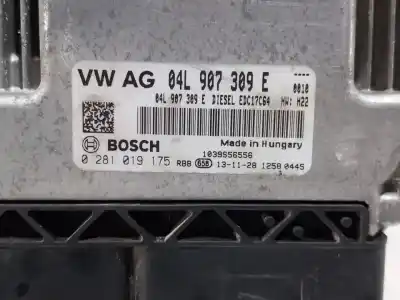 Second-hand car spare part ecu engine control for audi a3 (8vk) design edition oem iam references 04l907309e 0281019175  n1.z2.4.5.4