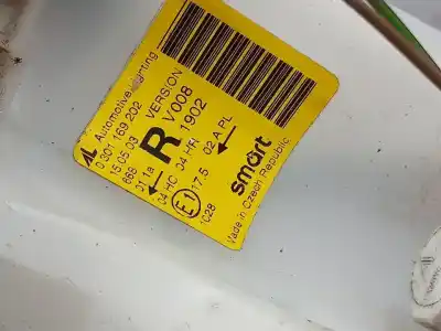 Second-hand car spare part right headlight for smart coupe básico (45kw) oem iam references 0301169202  n1.z1.36.3.m