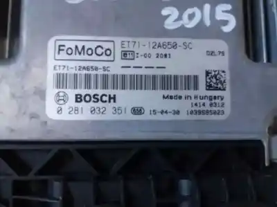 Автозапчастина б/у ебу контролер двигуна для ford transit connect (chc) 1.5 furgon 200 l1 ambiente [1.5 ltr. - 55 kw ecoblue tdci cat] посилання на oem iam et7112a650sc  0281032351