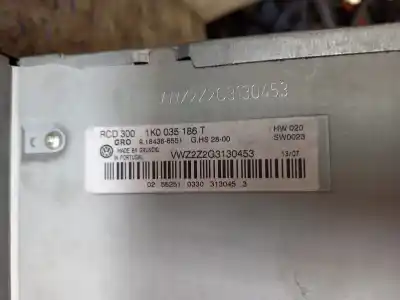 Second-hand car spare part audio system / radio cd for volkswagen caddy ka/kb (2k) 1.9 tdi oem iam references 1k0035186t  