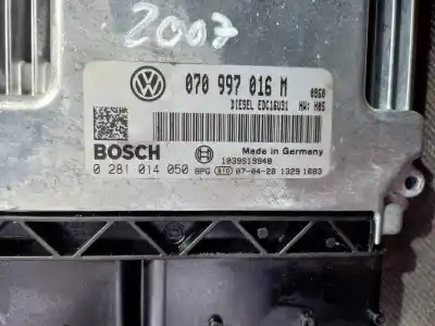 Автозапчастина б/у ебу контролер двигуна для VOLKSWAGEN T5 TRANSPORTER FURGÓN/COMBI (7H) 2.5 Combi 4Motion [2.5 Ltr. - 96 kW TDI] Посилання на OEM IAM 070997016M  0281014050