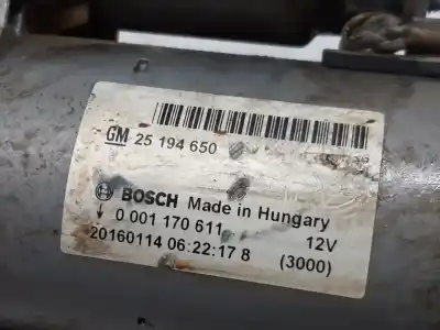 Автозапчастина б/у двигун запускається для opel corsa e (x15) 1.4 turbo (08, 68) посилання на oem iam 25194650  