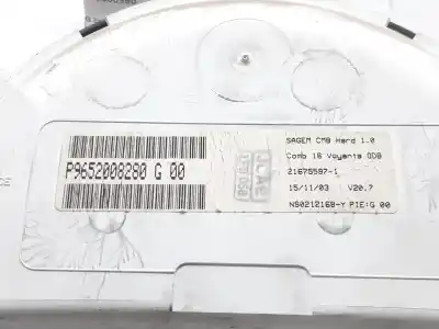 Second-hand car spare part dashboard for citroen c2 sx oem iam references 9652008280  