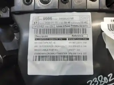 Автозапчастина б/у обликка задніх правіх дверей для seat leon st (5f8) reference edition 116 cv / 85 kw посилання на oem iam 5f9867212c  