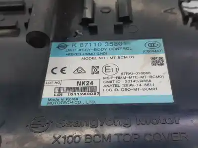 Second-hand car spare part electronic module for ssangyong tivoli premium 4x2 oem iam references 8711035301  