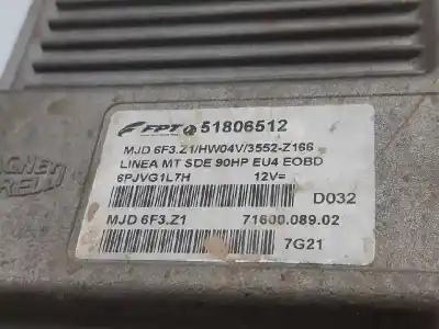 Second-hand car spare part ecu engine control for fiat linea (110) dynamic oem iam references 51806512  