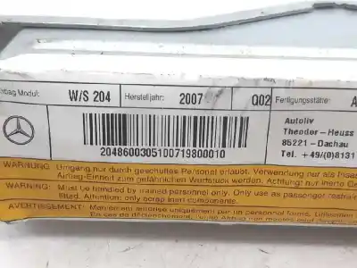 Автозапчасти б/у ЛЕВАЯ БОКОВАЯ ПОДУШКА БЕЗОПАСНОСТИ за MERCEDES-BENZ CLASE C (W204) BERLINA  ссылки OEM IAM 2048600  