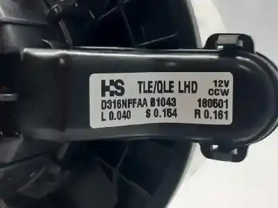 Peça sobressalente para automóvel em segunda mão ventilador de aquecimento por kia sportage iv (ql, qle) 1.6 gdi referências oem iam d316nffaab1043