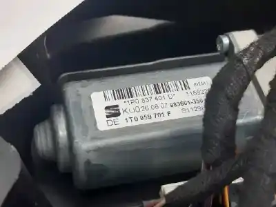 Second-hand car spare part driver left window regulator for seat leon (1p1) reference oem iam references 1p0837401d  