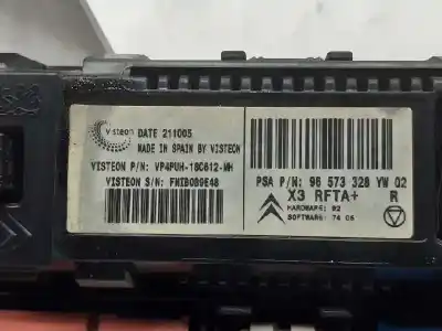 Peça sobressalente para automóvel em segunda mão comando de sofagem (chauffage / ar condicionado) por citroen c5 berlina sx (e) referências oem iam 96573328