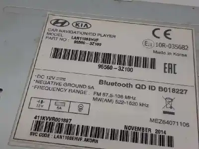 Recambio de automóvil de segunda mano de sistema navegacion gps para hyundai i40 i (vf) 1.7 crdi referencias oem iam 965603z100  