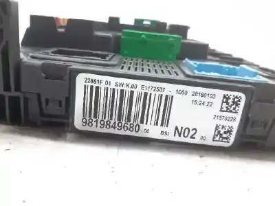 Second-hand car spare part bsi control unit for peugeot 208 i (ca_, cc_) 1.2 vti 82 oem iam references 9819849680