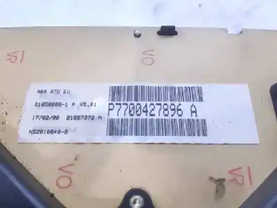 Pezzo di ricambio per auto di seconda mano pannello degli strumenti per renault scenic (ja..) 1.9 dti diesel cat riferimenti oem iam 7700427896a  