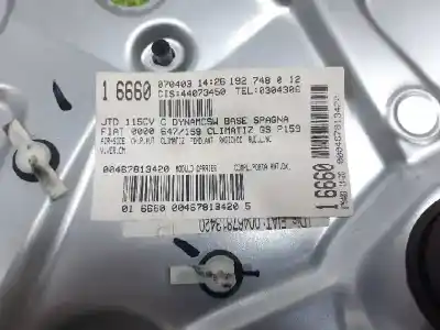 Pezzo di ricambio per auto di seconda mano alzacristalli anteriore destro per fiat stilo (192) 1.9 jtd cat riferimenti oem iam 0046831654