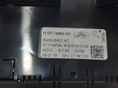 Peça sobressalente para automóvel em segunda mão comando de sofagem (chauffage / ar condicionado) por ford fiesta (ce1) trend+ referências oem iam h1bt19980ag
