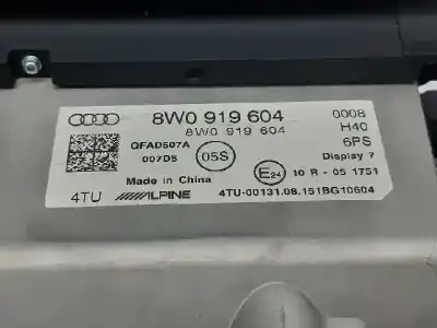 Автозапчасти б/у многофункциональный дисплей за audi a4 b9 (8w2, 8wc) 2.0 tdi ссылки oem iam 8w0919604  