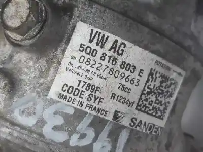 Peça sobressalente para automóvel em segunda mão compressor de ar condicionado a/a a/c por volkswagen polo v (6r1, 6c1) 1.4 tdi referências oem iam 5q0816803e  