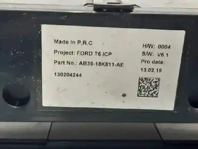 Second-hand car spare part audio system / radio cd for ford ranger (tke) doppelkabine 4x4 xl oem iam references ab3918c815ge  