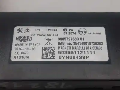 Second-hand car spare part electronic module for peugeot 508 access oem iam references 9805727380  