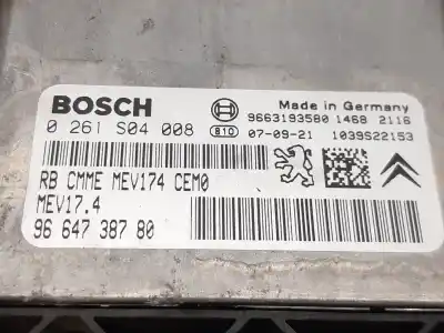Pièce détachée automobile d'occasion calculateur moteur ecu pour peugeot 207 confort références oem iam   