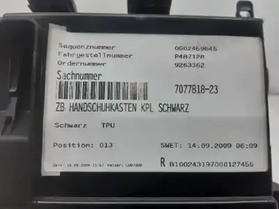 Peça sobressalente para automóvel em segunda mão porta luvas por bmw serie 3 coupe (e92) e92 coupé 320d referências oem iam 51169110539