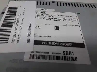 Piesă de schimb auto la mâna a doua sistem audio / cd radio casetofon pentru kia sportage concept 4x2 referințe oem iam 961503u010wk