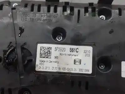 Автозапчасти б/у приборная доска за seat leon (5f1) 1.6 tdi ссылки oem iam 5f0920861c  