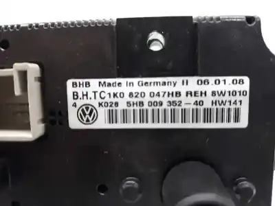 Second-hand car spare part heating / air conditioning control panel for volkswagen passat b6 (3c2) 2.0 tdi 16v oem iam references 1k0820047hb