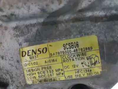 Pezzo di ricambio per auto di seconda mano COMPRESSORE ARIA CONDIZIONATA per FIAT PUNTO BERLINA (188)  Riferimenti OEM IAM 46782669  