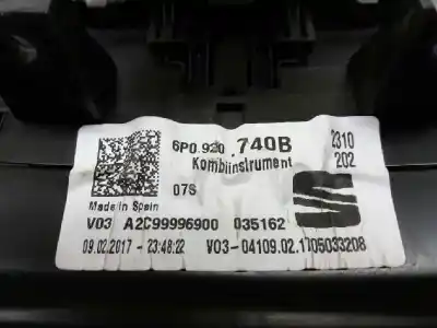 Автозапчасти б/у приборная доска за seat ibiza iv (6j5, 6p1) 1.2 tsi ссылки oem iam 6p0920740b  