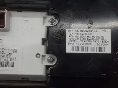 Pezzo di ricambio per auto di seconda mano pannello degli strumenti per peugeot 5008 style 150 cv / 110 kw riferimenti oem iam 9806268180