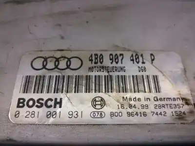 Second-hand car spare part ecu engine control for audi a6 avant (4b5) 2.5 tdi oem iam references 4b0907401p