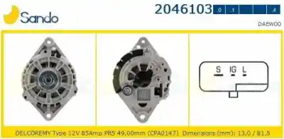 Pezzo di ricambio per auto di seconda mano alternatore per daewoo lanos sx riferimenti oem iam 96303556  