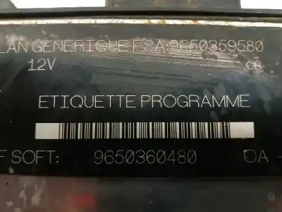 Peça sobressalente para automóvel em segunda mão CENTRALINA DE MOTOR UCE por PEUGEOT PARTNER (S2)  Referências OEM IAM 9650360480  