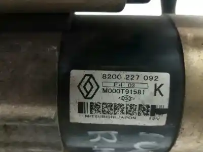 Pezzo di ricambio per auto di seconda mano motorino di avviamento per renault kangoo (f/kc0) authentique riferimenti oem iam 8200227092  