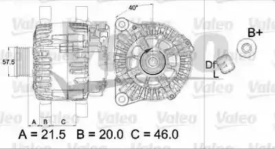 Автозапчастина б/у генератор для peugeot 307 (s1) xr clim plus посилання на oem iam 0124525035  