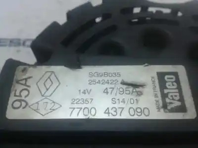 Автозапчастина б/у генератор для renault clio ii fase i (b/cb0) 1.2 16 v rt (b/cb05/w) 75 cv / 55 kw посилання на oem iam 7700437090  