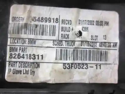 Peça sobressalente para automóvel em segunda mão porta luvas por bmw x5 (e53) 3.0i referências oem iam 51168408845  