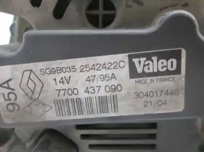 Автозапчастина б/у генератор для renault clio ii fase ii (b/cb0) base authentique 75 cv / 55 kw посилання на oem iam 7700437090  