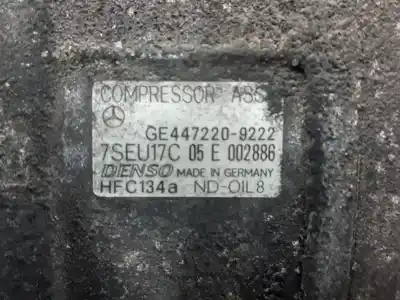 Автозапчасти б/у компрессор кондиционера воздуха за mercedes-benz clase m (w163) 270 cdi inspiration (163.113) 163 cv / 120 kw ссылки oem iam   