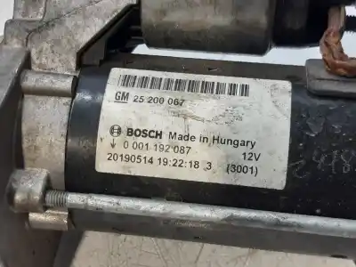 Peça sobressalente para automóvel em segunda mão motor de arranque por opel corsa e 120 aniversario 90 cv / 66 kw referências oem iam gm25192447  