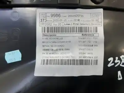 Автозапчасти б/у обивка передней правой двери за seat leon st (5f8) reference edition 116 cv / 85 kw ссылки oem iam 5f4867012  