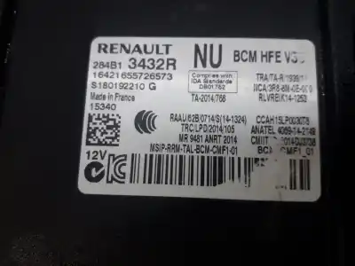 Pezzo di ricambio per auto di seconda mano modulo elettronico per renault kadjar zen 110 cv / 81 kw riferimenti oem iam 284b13432r