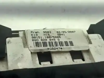 Peça sobressalente para automóvel em segunda mão comando de sofagem (chauffage / ar condicionado)  por volkswagen fox (5z1) básico referências oem iam 6q0820045g