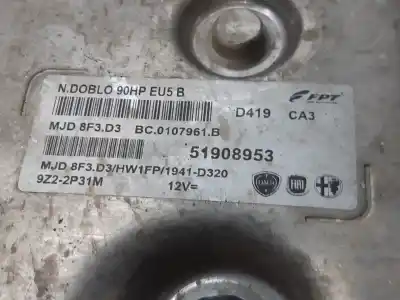 Second-hand car spare part ecu engine control for fiat doblo cargo basis kasten oem iam references 51908953