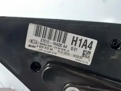 Peça sobressalente para automóvel em segunda mão espelho retrovisor esquerdo por kia pro_ceed drive 90 cv / 66 kw referências oem iam 876101had0