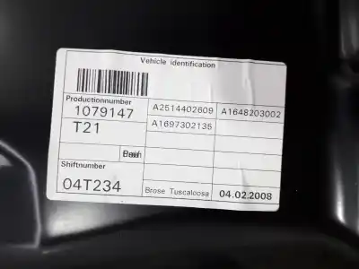 Piesă de schimb auto la mâna a doua mecanism actionare geam spate stânga pentru mercedes-benz clase r (w251) 320 cdi l (251.122) 224 cv / 165 kw referințe oem iam a2514402609