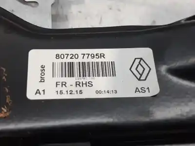 Peça sobressalente para automóvel em segunda mão elevador de vidros dianteiro direito por renault kadjar tech road 110 cv / 81 kw referências oem iam 807207795r