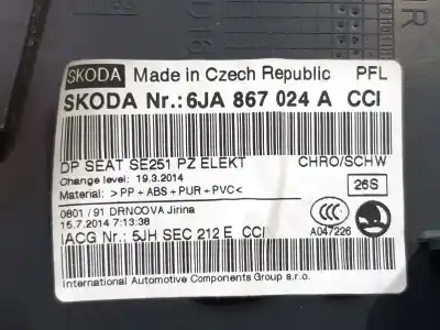 Автозапчастина б/у обликка задніх правіх дверей для seat toledo iv (kg3) 1.6 tdi посилання на oem iam 6ja867024a Автозапчастина б/у обликка задніх правіх дверей для seat toledo iv (kg3) 1.6 tdi посилання на oem iam 6ja867024a