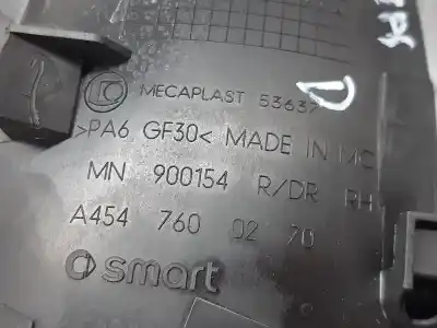 Peça sobressalente para automóvel em segunda mão puxador exterior traseiro direito por smart forfour básico (70kw) referências oem iam a4547600270  